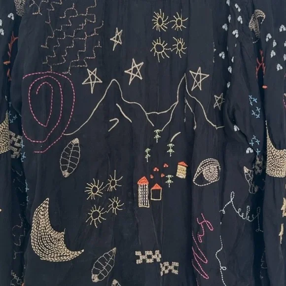 Johnny Was Biya Picassa heavily embroidered blouse NWT RARE - Picture 7 of 10
